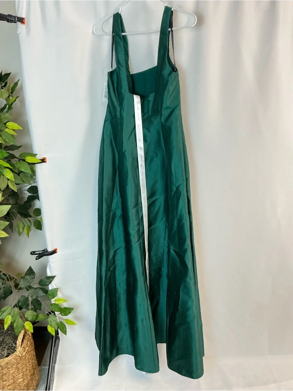 ALFRED SUNG Hunter Green Sleeveless Square-Neck Princess Gown - Picture 5 of 7
